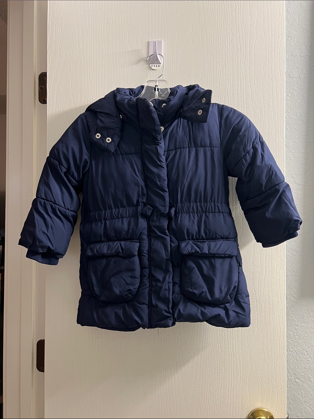 H&M Kids Navy Blue Puffer Jacket with Hood